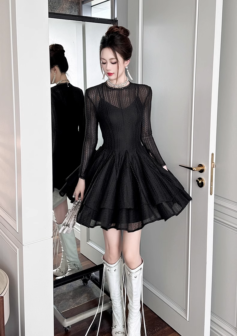 15322-Đầm ren  tay dài xếp tầng ( ren chỉ, lót)_thumbnail_2