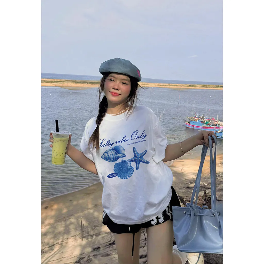 Áo thun boxy unisex sao biển mùa hè Miucho 3381_thumbnail_4