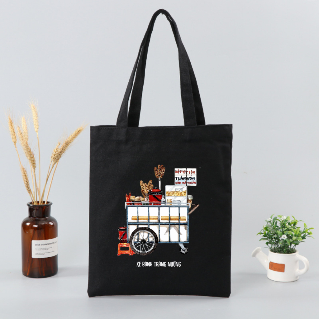 Túi tote vải canvas local brand We Tee Ẩm thực Việt Nam có khoá kéo và ngăn phụ - TOTE11_thumbnail_6