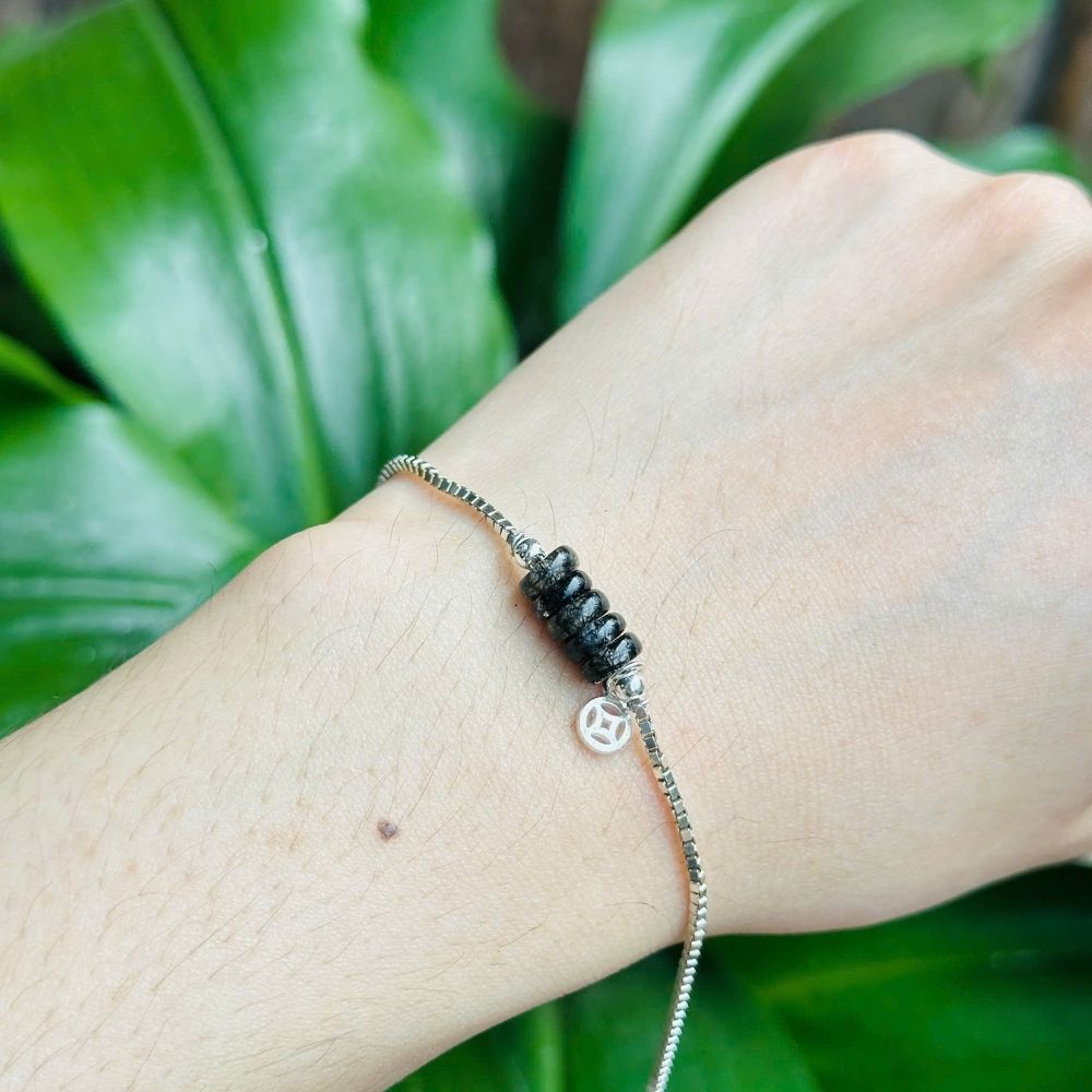 PT140 - Lắc tay bạc ngũ điếu kim tiền đá phong thủy_thumbnail_2