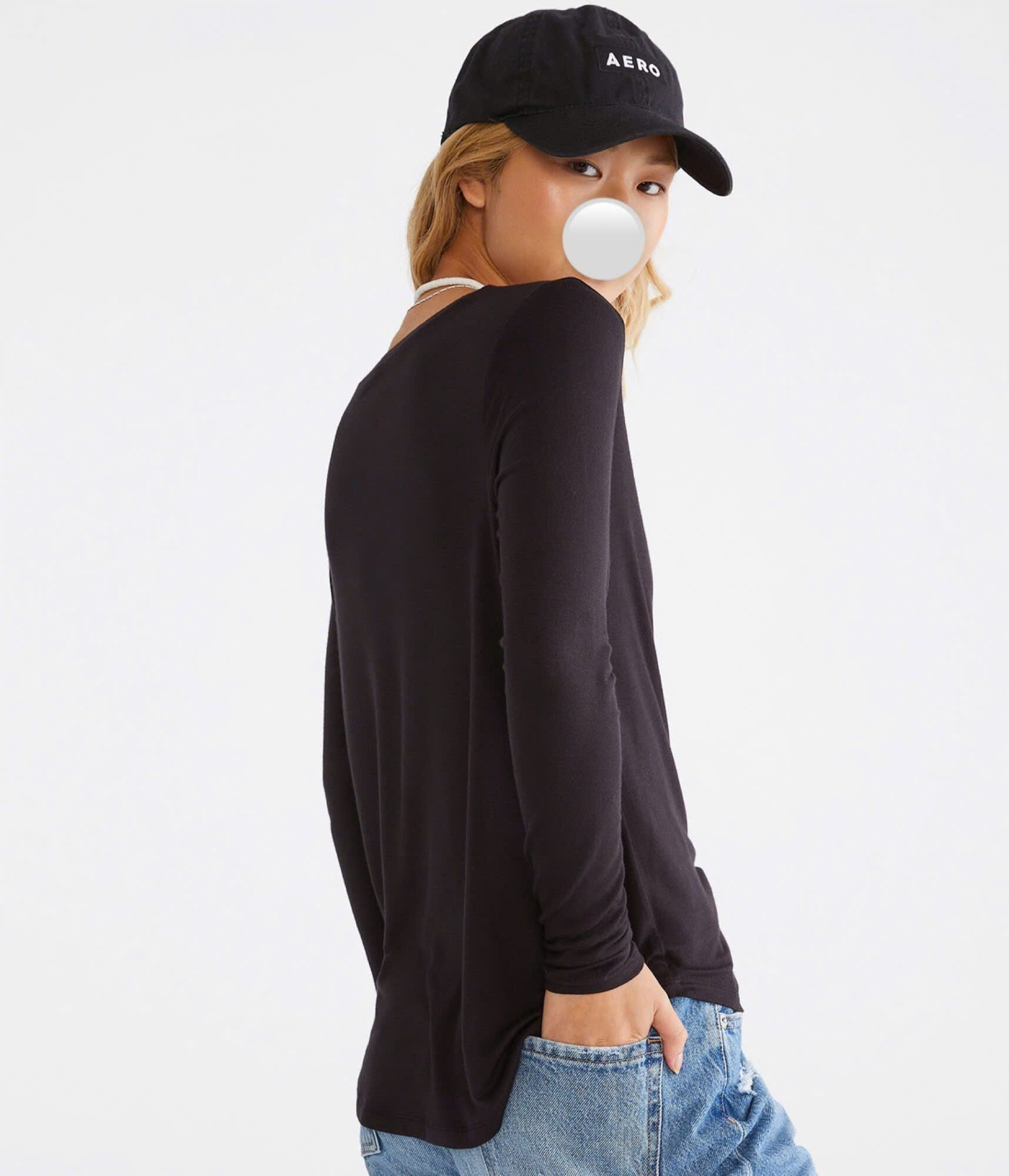 Áo tay dài cổ tim 