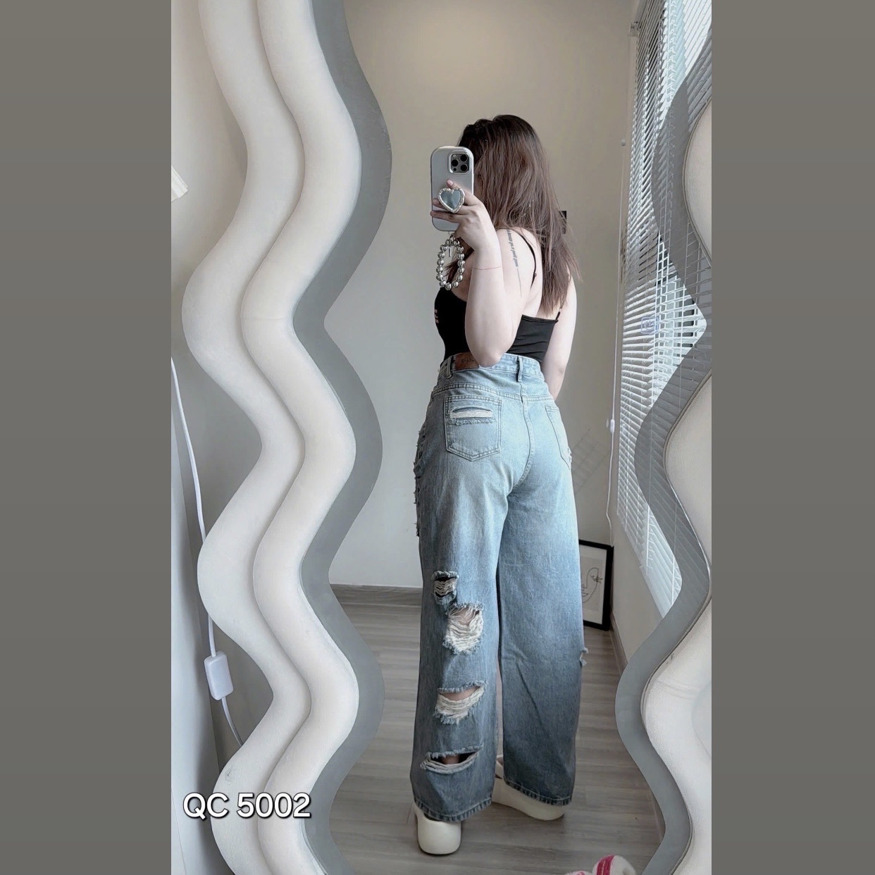 Quần suông rách 2 mặt kiểu bigsize QJ5002 dành cho nàng béo mập từ 55-90kg_thumbnail_8