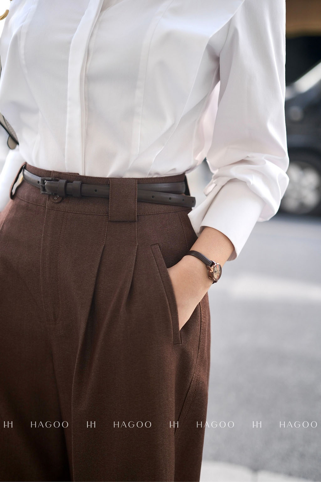 Quần denim 2 ly diễu chỉ HAGOO_thumbnail_9