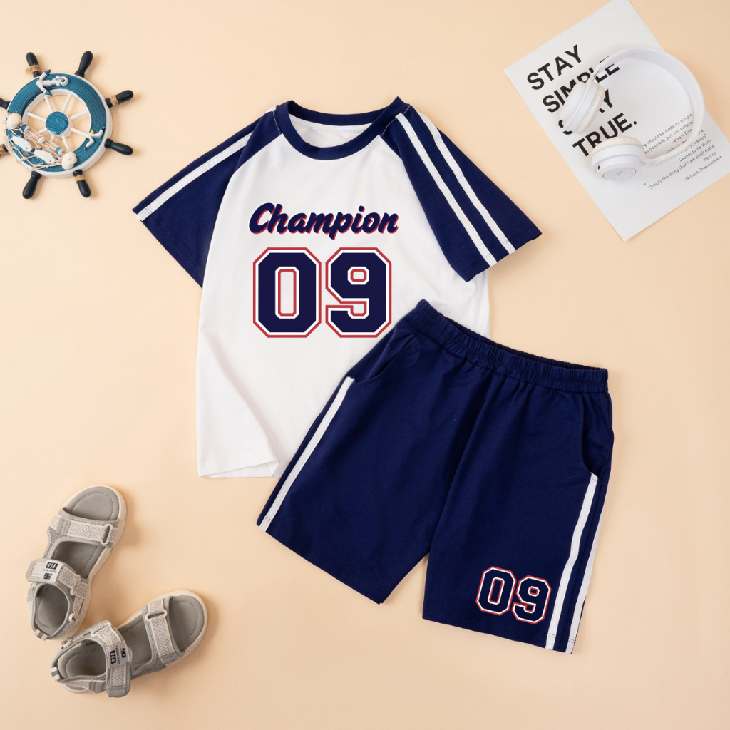 Đồ bộ bé trai, bé gái phối viền hình CHAMPION - Loza Kids BF615_thumbnail_3