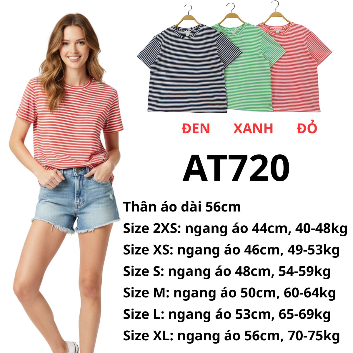 AT720 Áo thun sọc