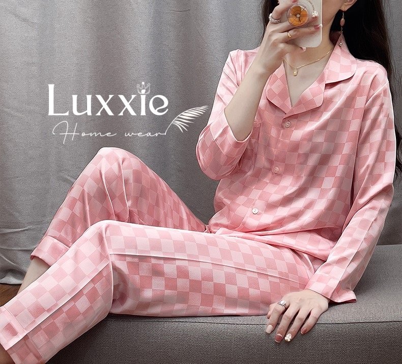 N29 Bộ ngủ lụa kẻ caro hồng_thumbnail_4