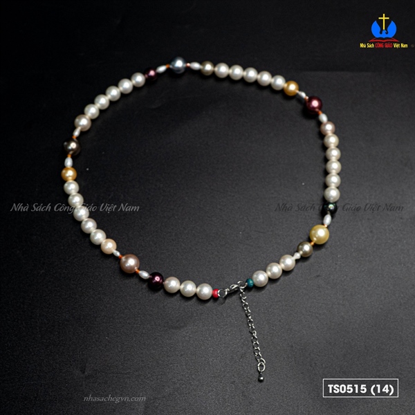Chuỗi ốc hạt tròn xi ngọc trai đeo cổ_thumbnail_1
