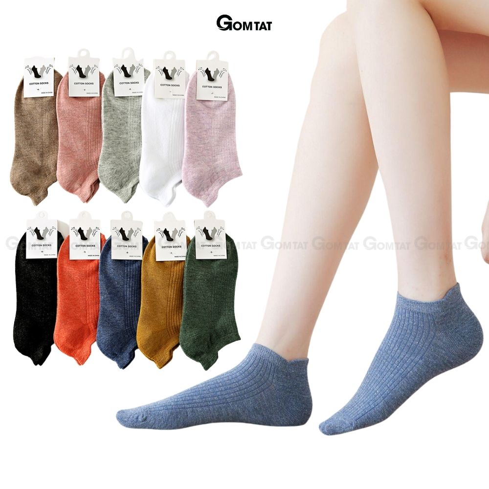 Set 10 đôi tất nam nữ cổ ngắn KOL-CB025