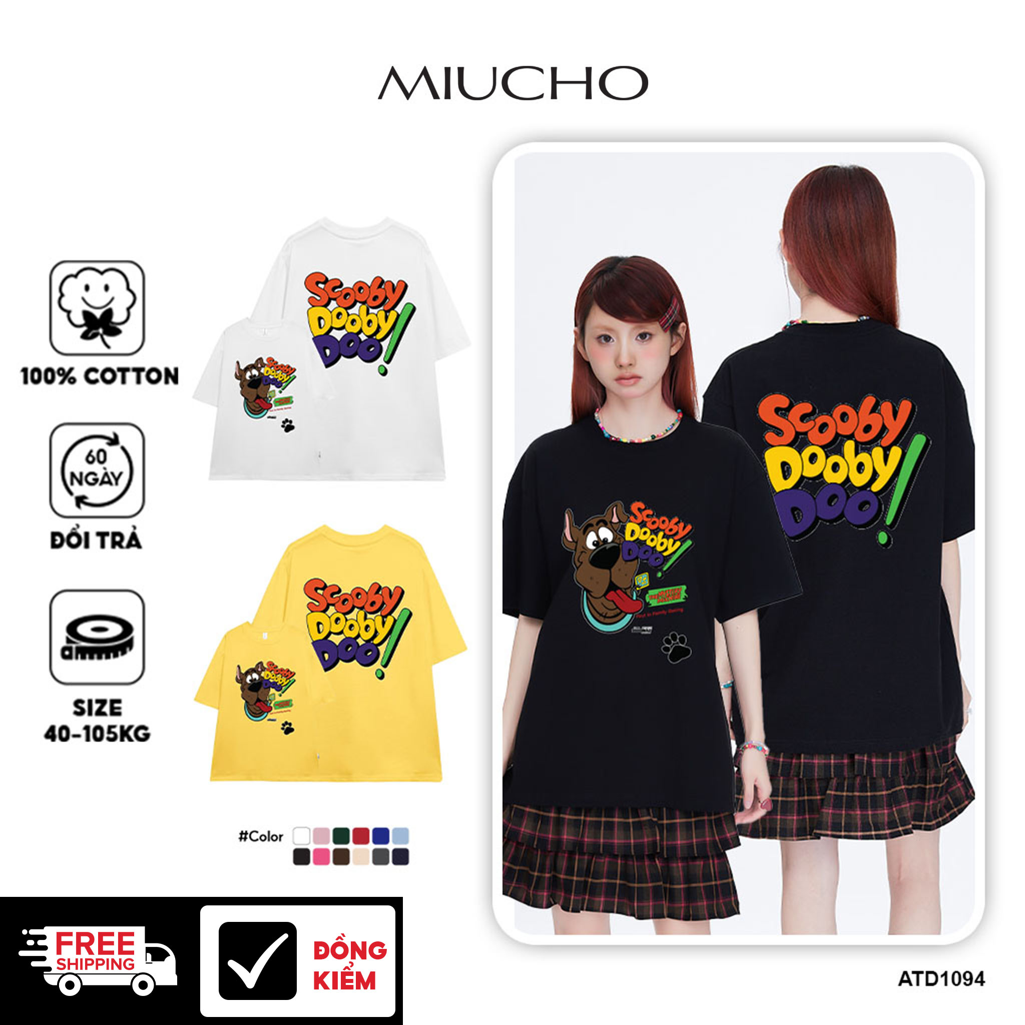 Áo thun local brand form rộng nam nữ ATD1094 Miucho tay ngắn cổ tròn in mix_thumbnail_1