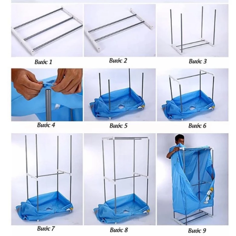 Tủ Sấy Quần Áo PTLUXURY Có Điều Khiển Từ Xa Khung inox 2 Tầng Chắc Chắn [ HÀNG TỐT ]