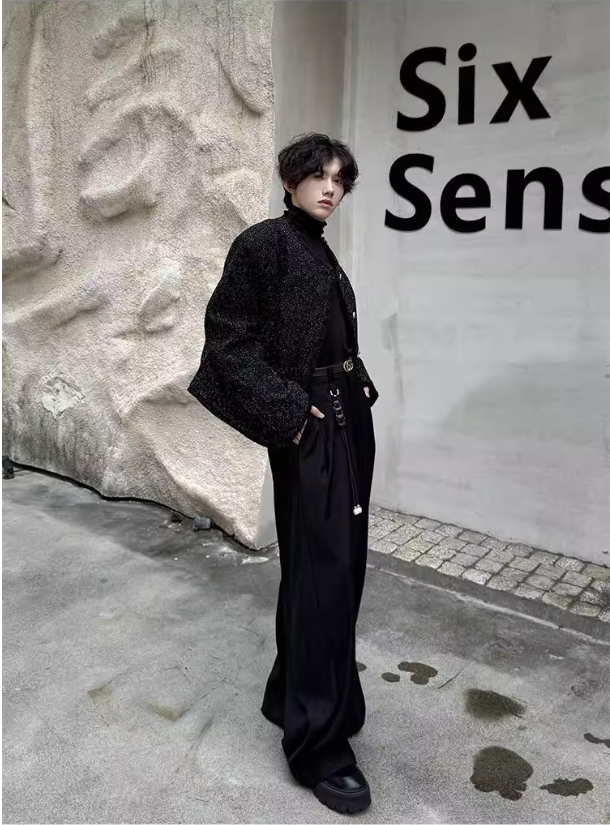 Áo Khoác Tweed Đen Six Sense_thumbnail_3