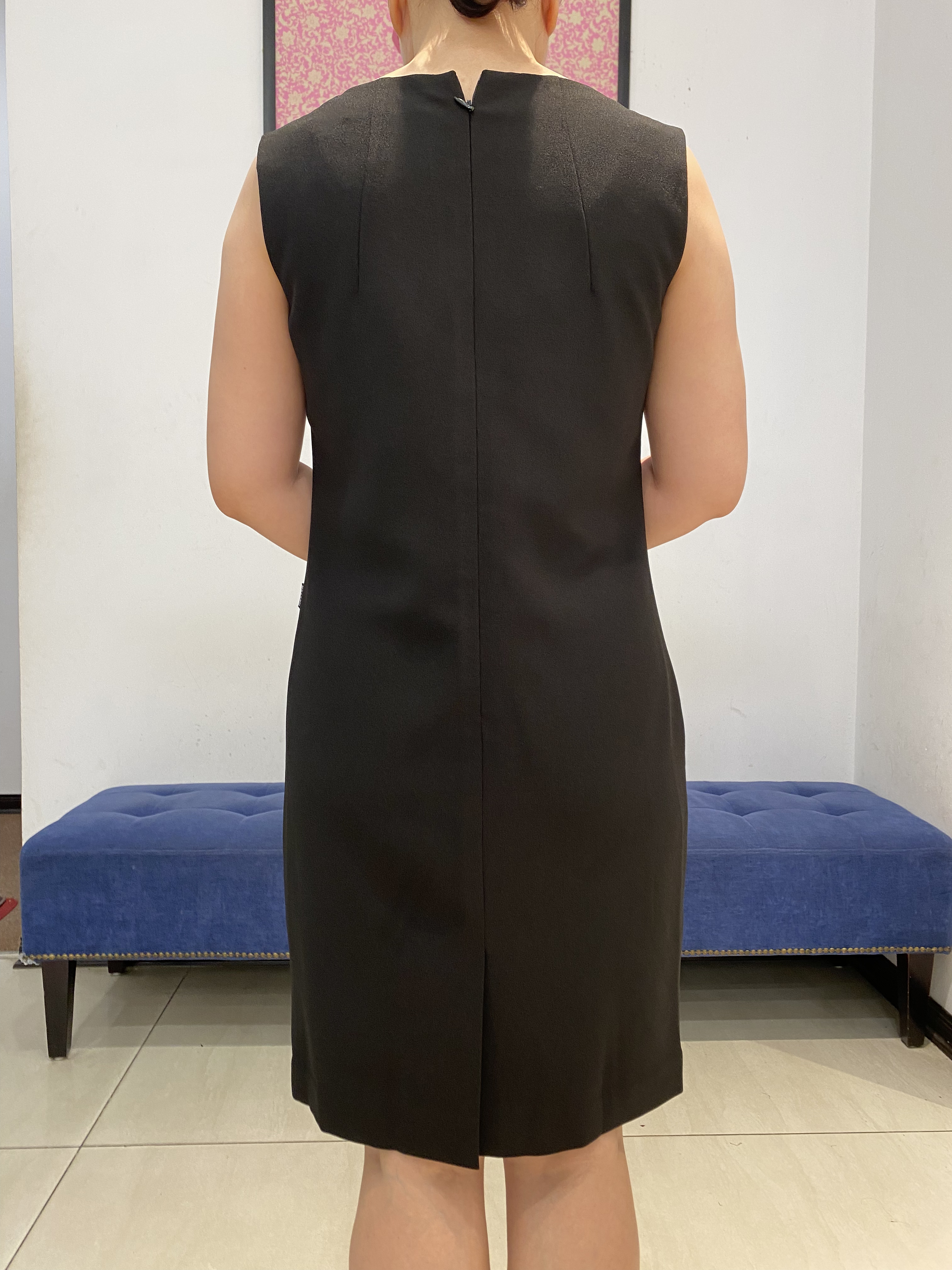 Đầm suông xanh đen tay sát_thumbnail_3