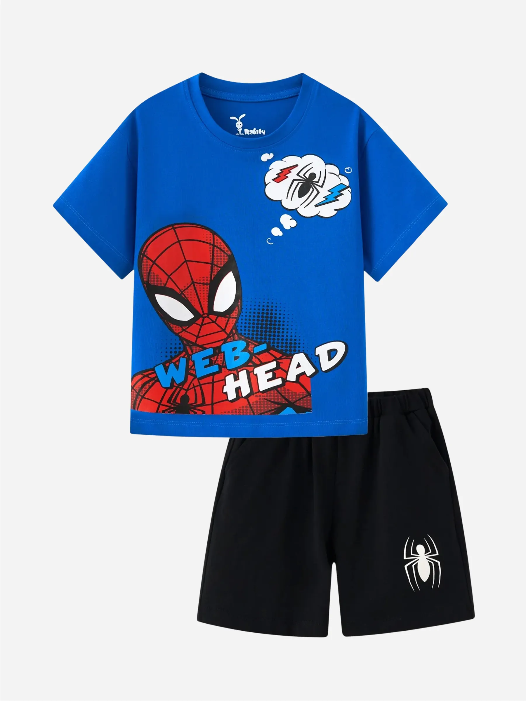 Đồ bộ thun ngắn tay quần lửng Spider-Man Marvel bé trai 