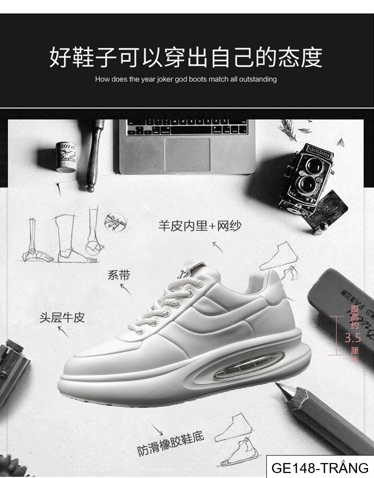 GE148 - Giày thể thao dễ phối mùa thu Da bò lớp đầu cho nam giày hợp thời trang nam giày nam ga Châu Âu Giày bánh mì thường ngày Thiểu Số da thật_thumbnail_15