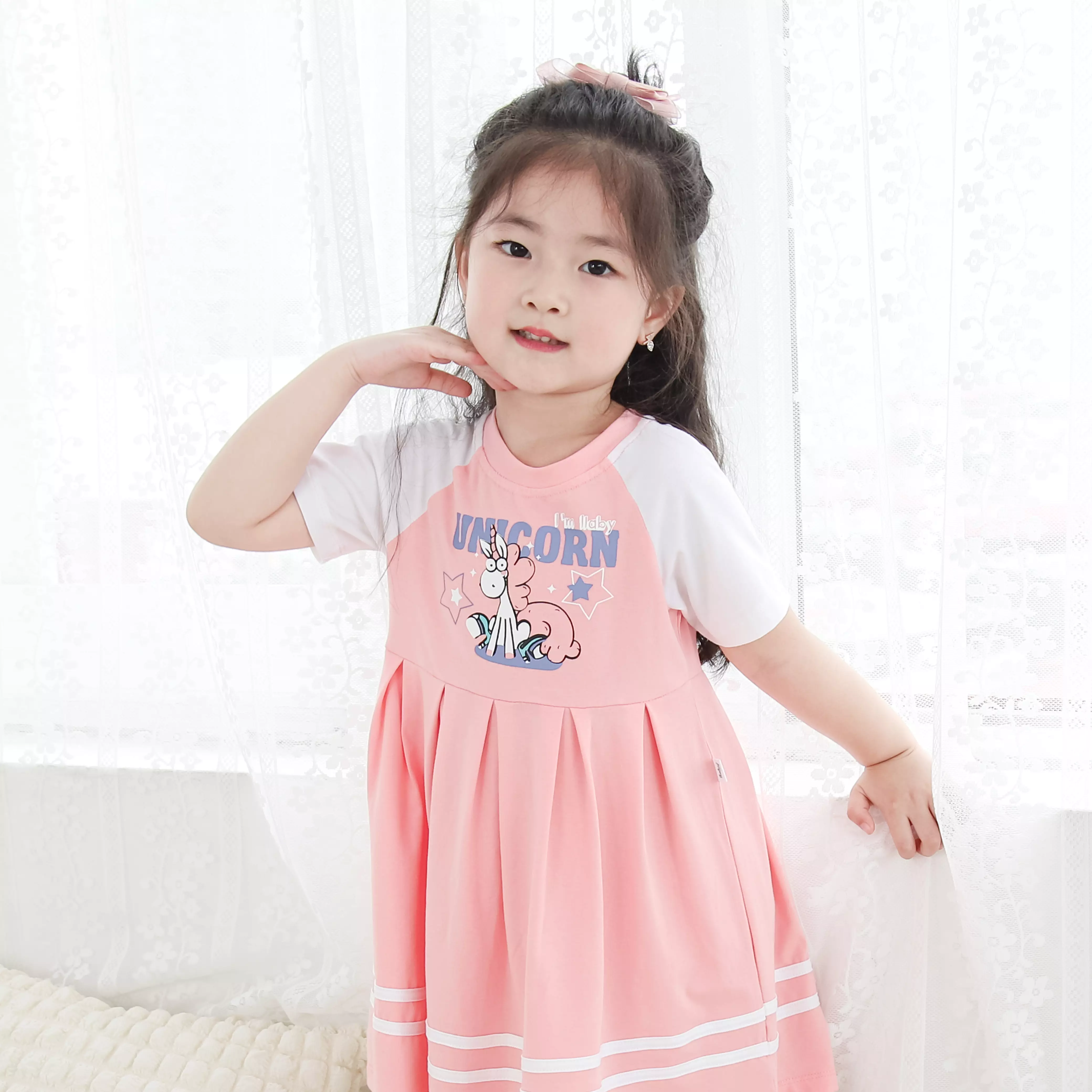 Váy thun in ngựa  hồng phối sọc_thumbnail_2