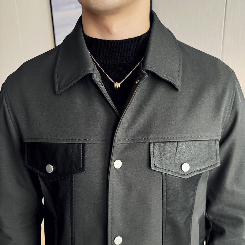 PA15 – Áo jacket nam thu đông ve áo PU khâu, phong cách Hàn Quốc_thumbnail_5