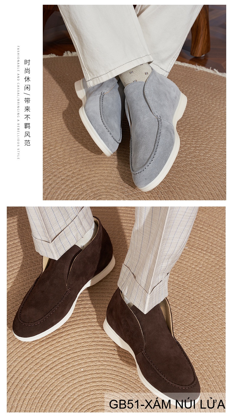 GB51 - Bốt nam cổ thấp da lộn phong cách Martin, đế cao su êm ái, 5 màu thời thượng_thumbnail_7