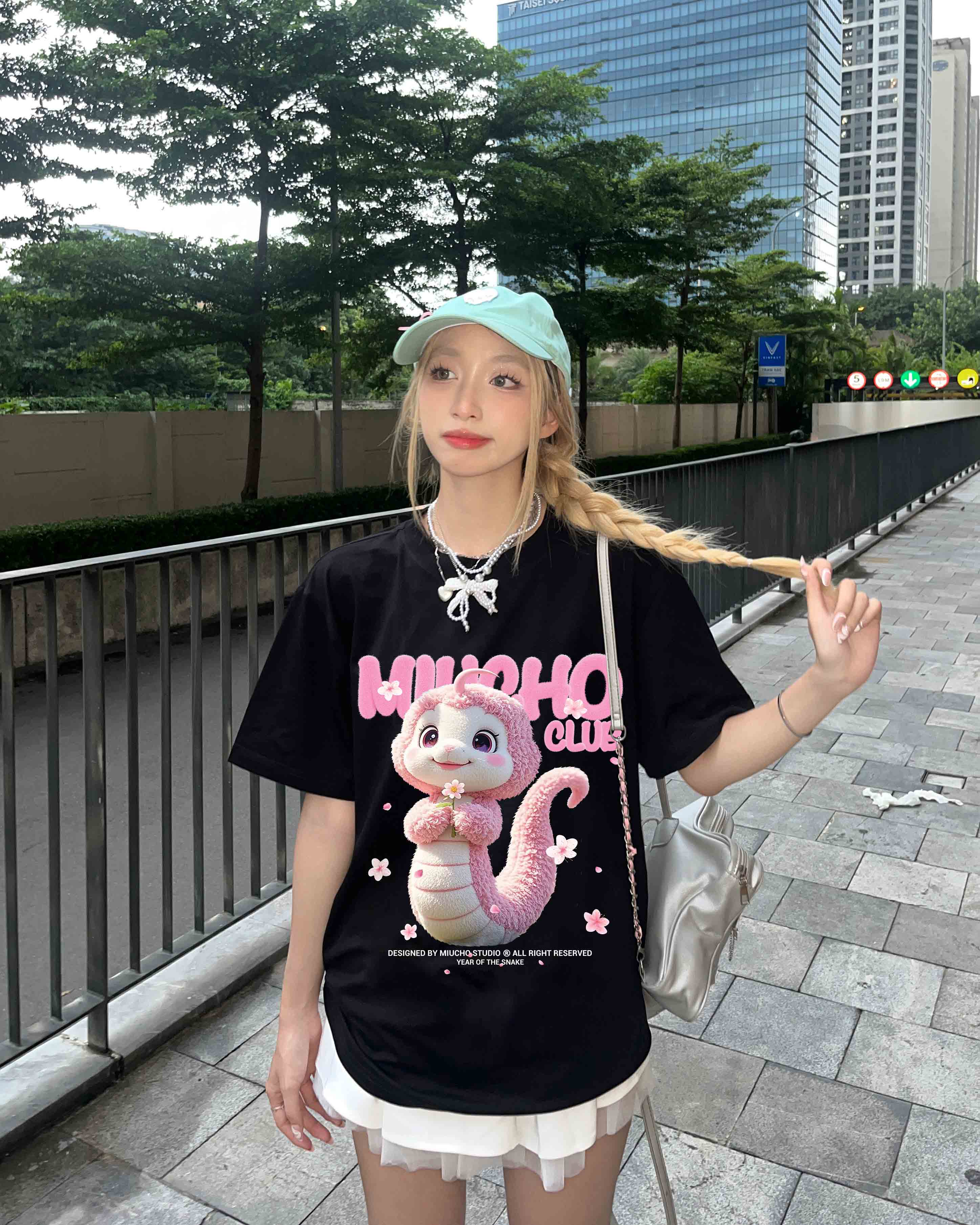 Áo thun tết năm tỵ form rộng local brand chất vải cotton thoáng mát ATD1726 Miucho in mix_thumbnail_2