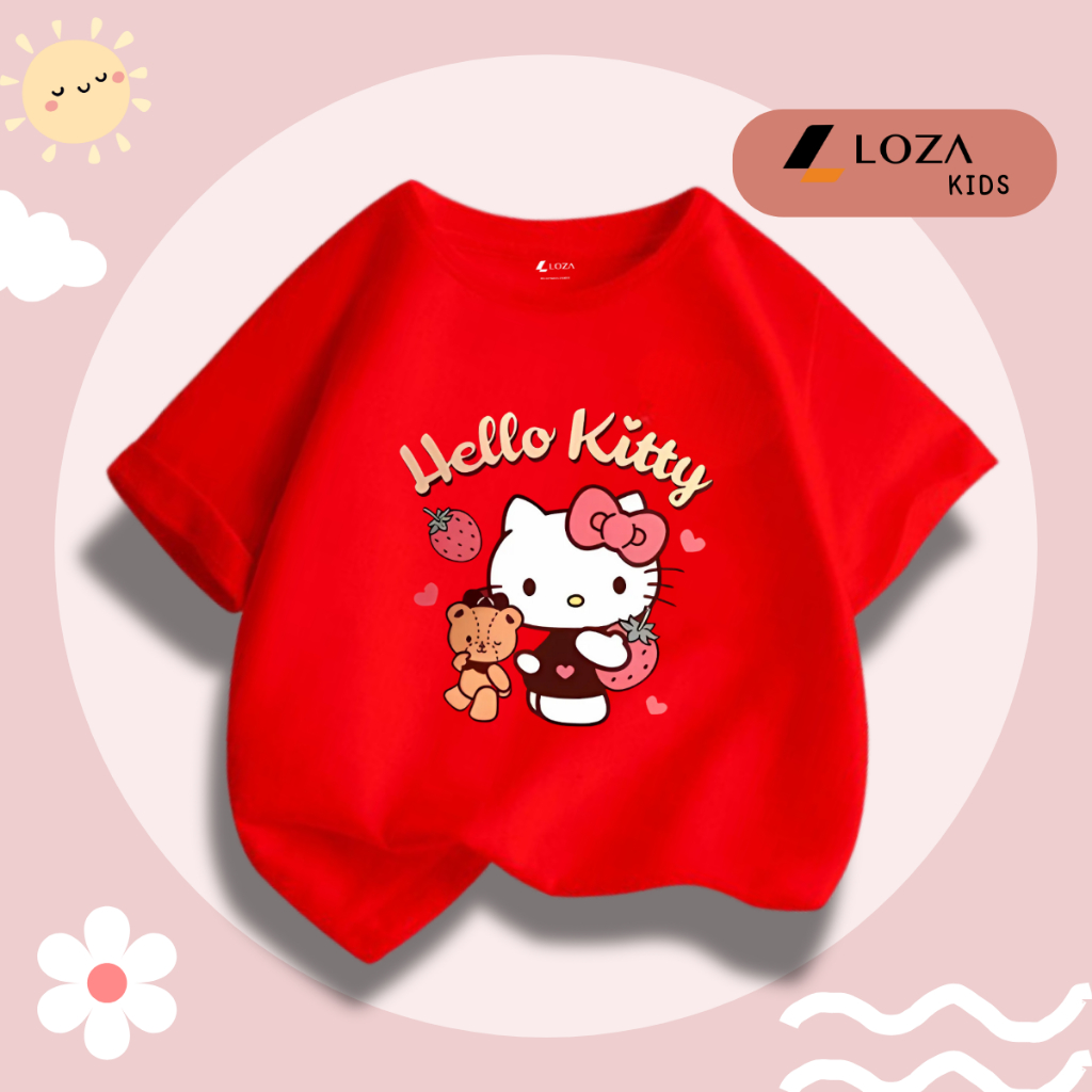 Áo Hello Kitty 2025 cho bé gái size từ 15-40kg- Áo phông bé gái mùa hè Loza Kids - CA009_thumbnail_11