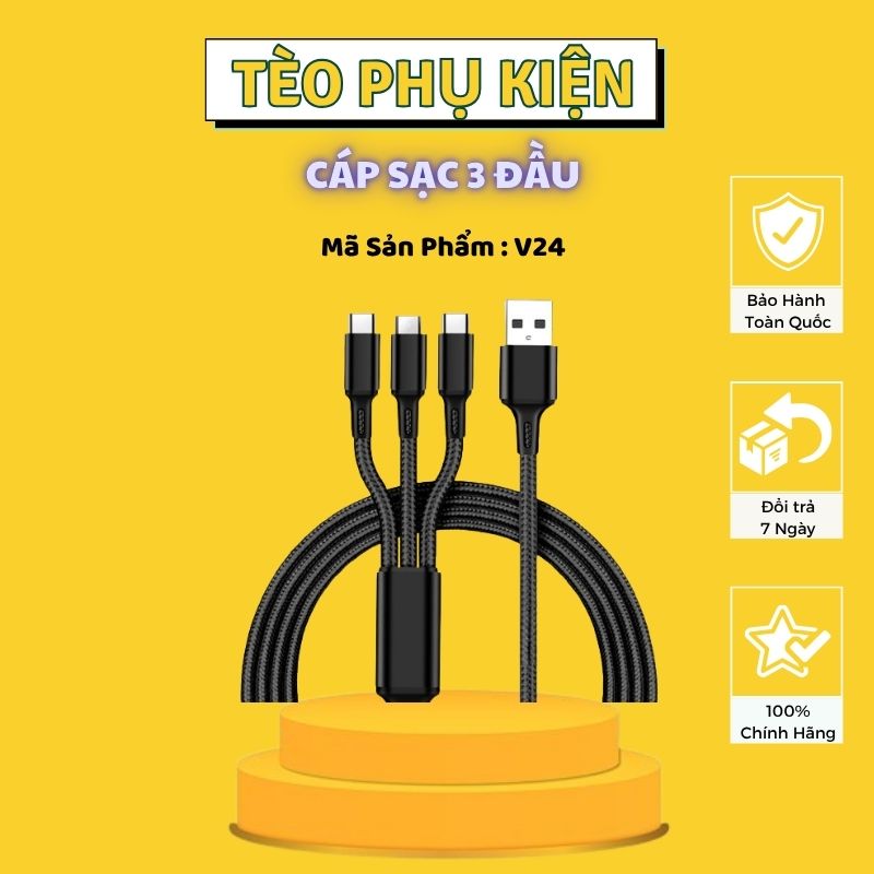 CÁP SẠC ĐIỆN THOẠI 3 ĐẦU CÓ THỂ SẠC ĐƯỢC NHIỀU DÒNG MÁY_thumbnail_1
