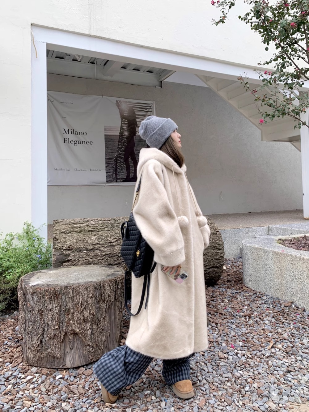 Áo Khoác Dài Lông Nhân Tạo PomPom_thumbnail_7