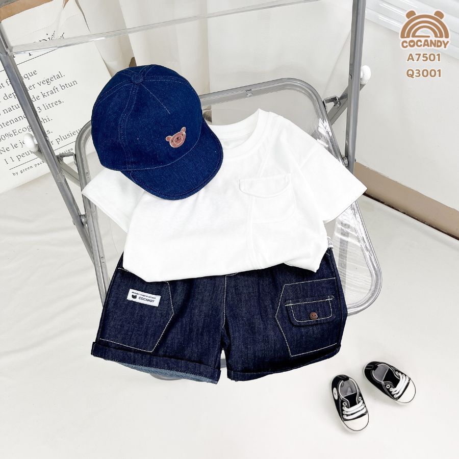 Áo cộc TRẮNG phối đáp sườn túi ngực có nắp_thumbnail_1