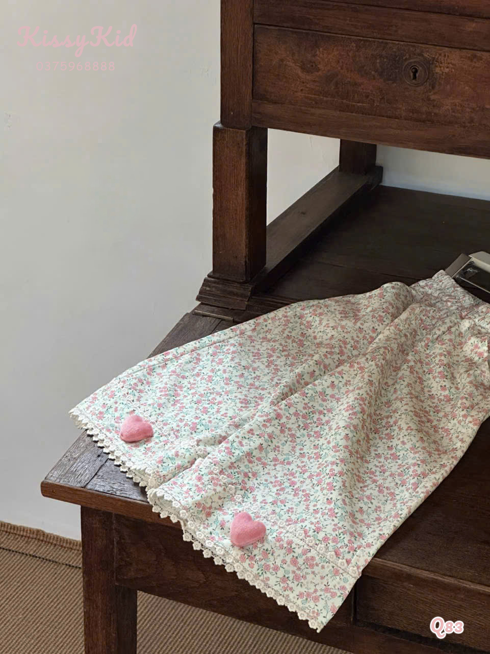 (Q83) Quần thô hoa nhí gấu ren đính nơ nổi hãng Ucee Heyduck_thumbnail_0