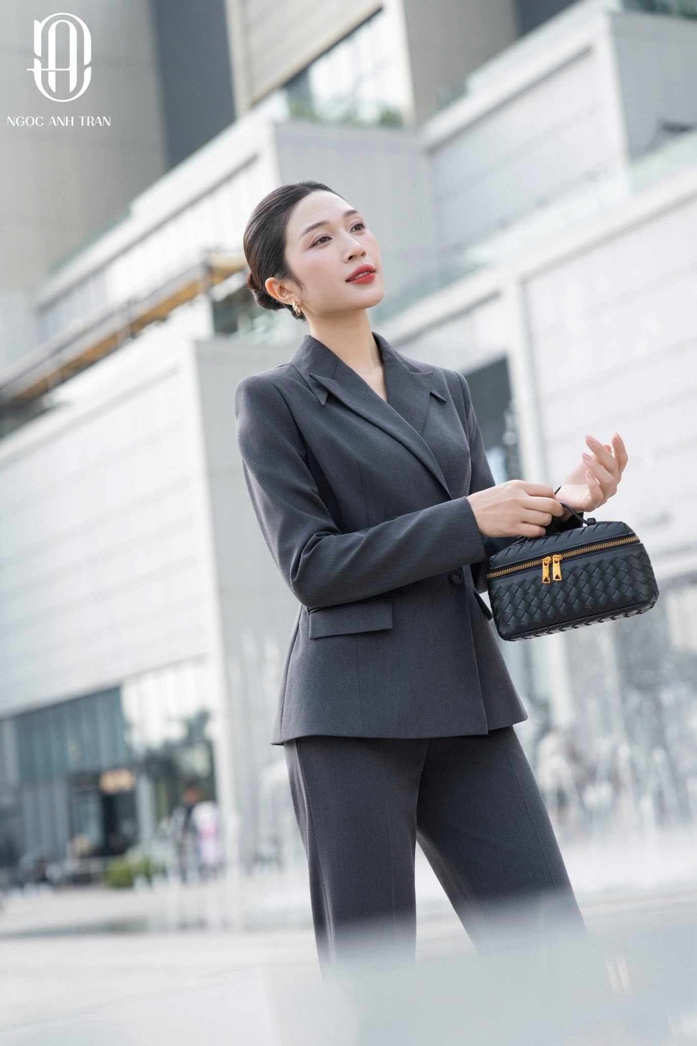 Q065 - Quần baggy xám