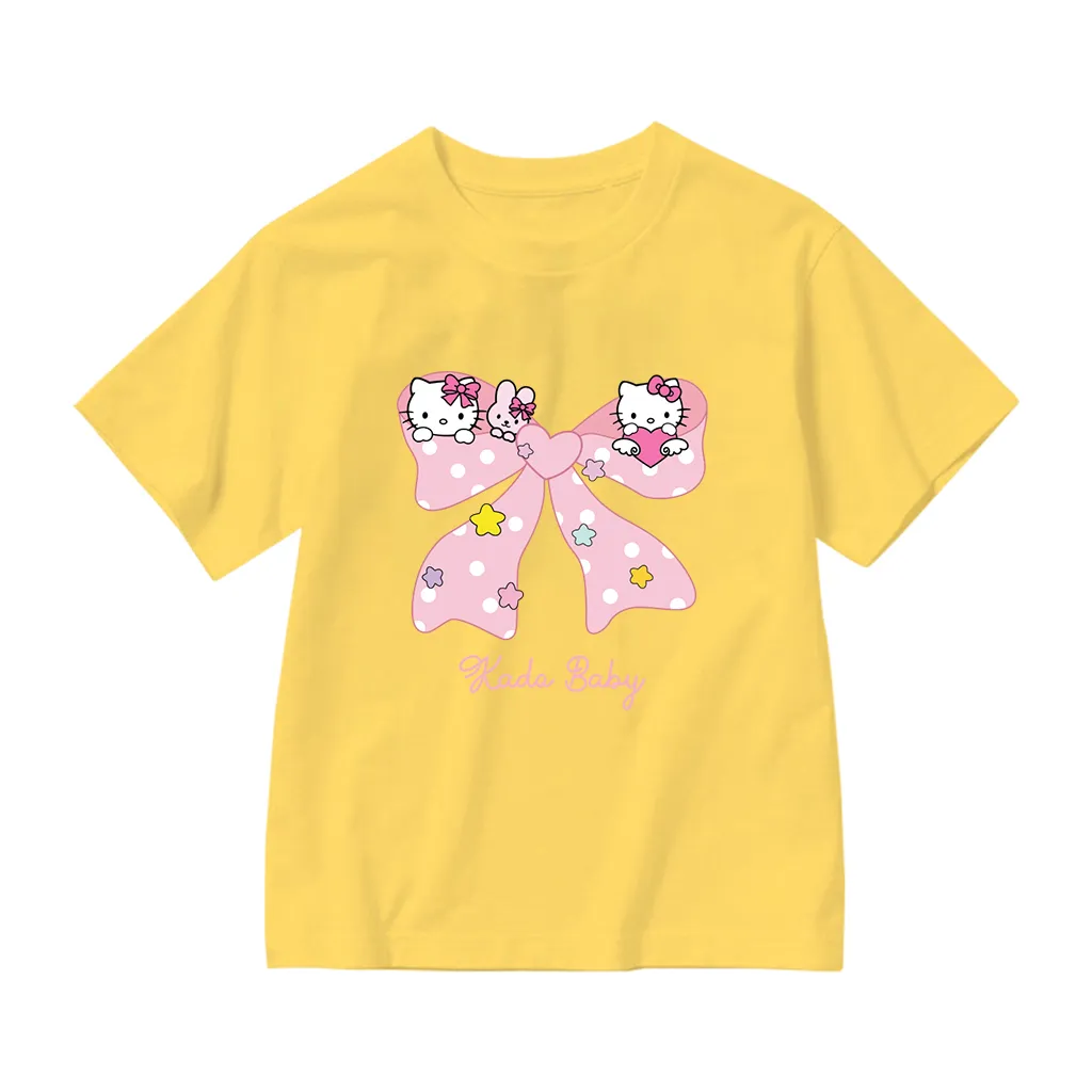 Áo thun bé gái form rộng Kado vải cotton thoáng mát mềm mại Hello Kittie hình nơ siêu cute 2881_thumbnail_14
