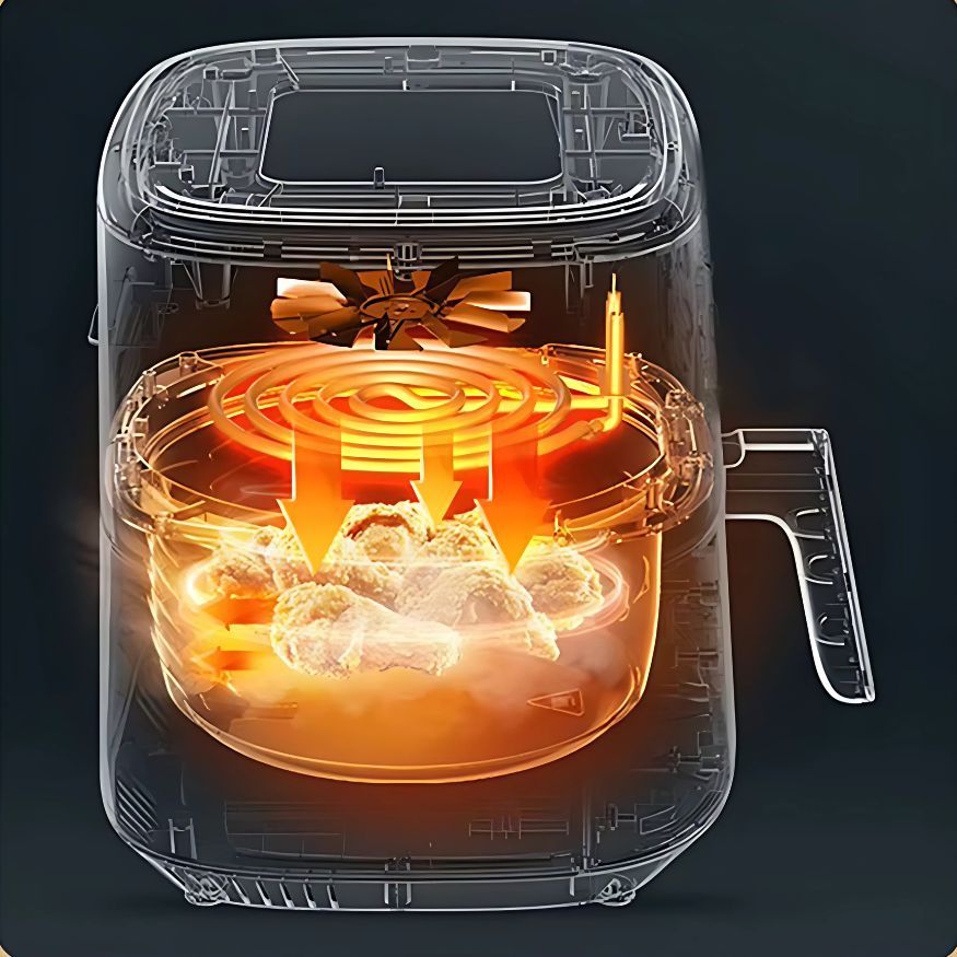 Nồi Chiên Không Dầu 8 Lít Mishio MK391 - Dung Tích Khổng Lồ, Nướng Nguyên Con Gà, Giá Cực Rẻ_thumbnail_3