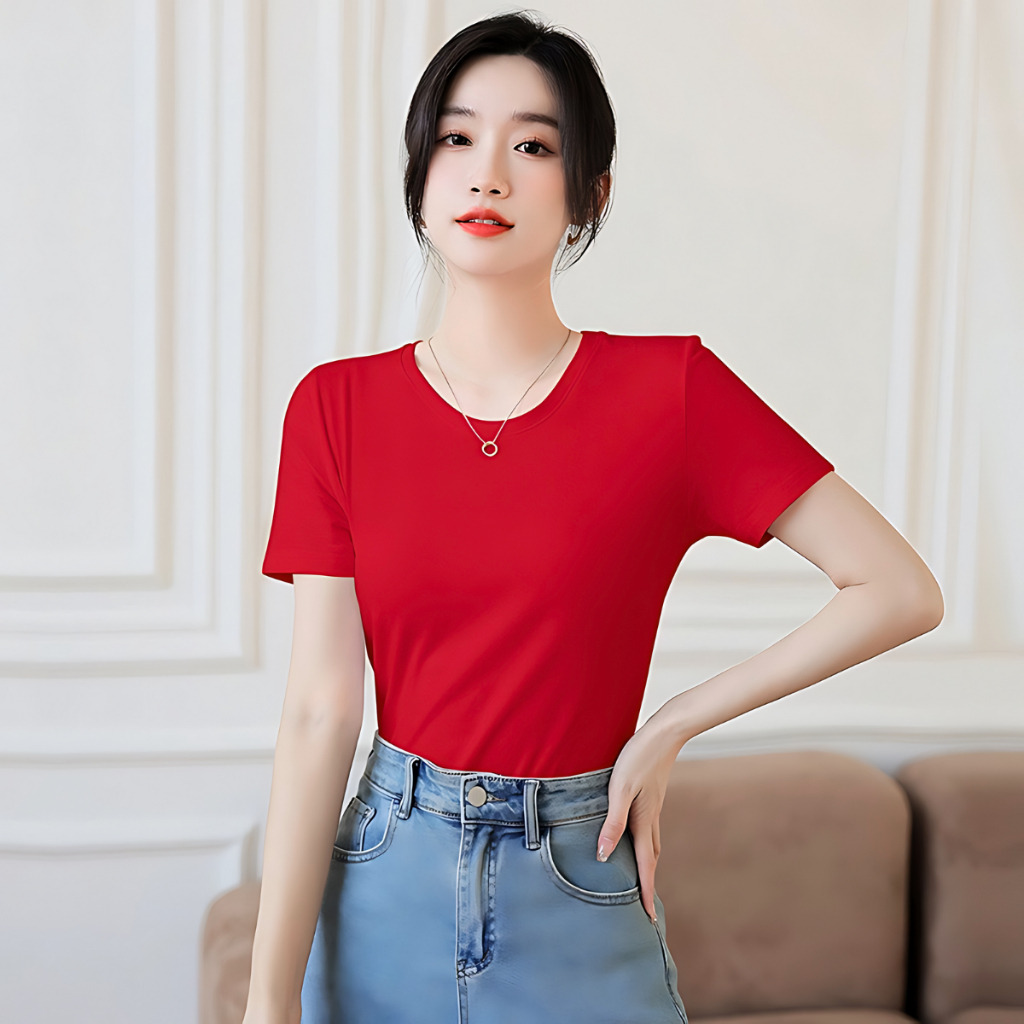 Áo  thun cotton trơn phom suông_thumbnail_7