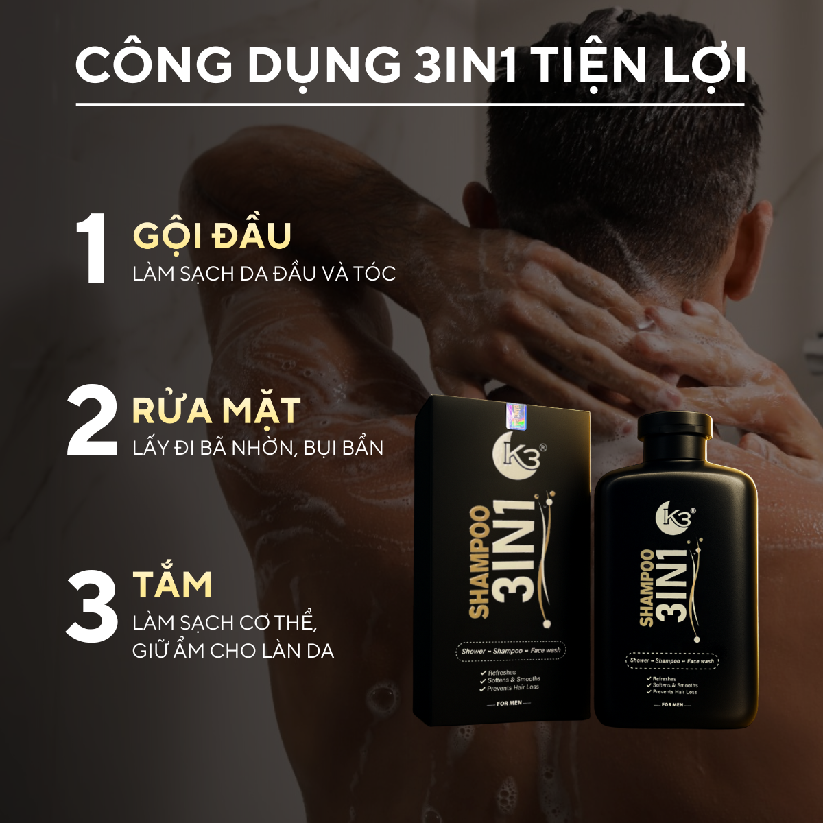 DG79 - Gel tắm gội 3in1 hương nước hoa từ pháp