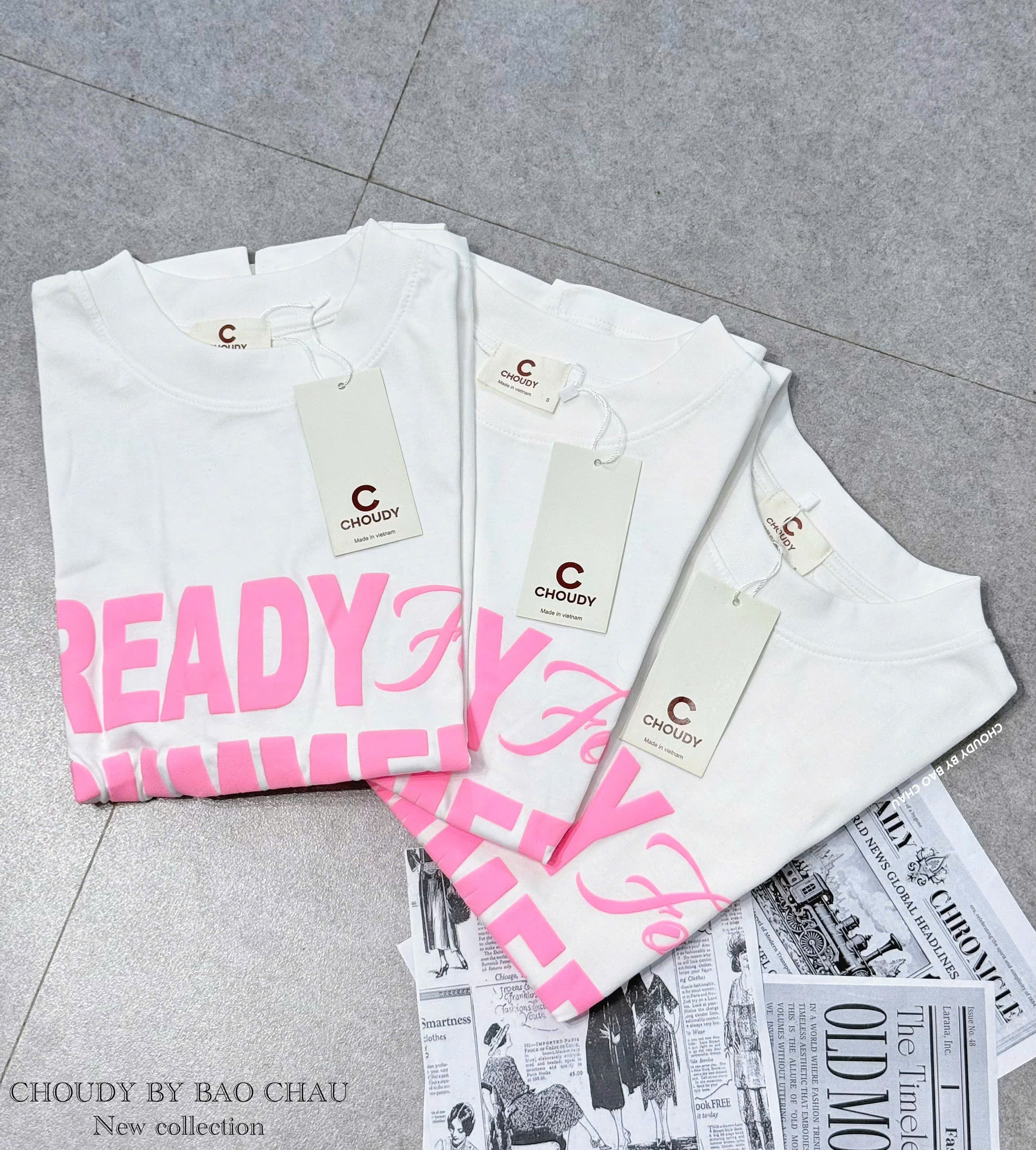 SALE U287 ÁO THUN TRẮNG CHỮ HỒNG_thumbnail_1