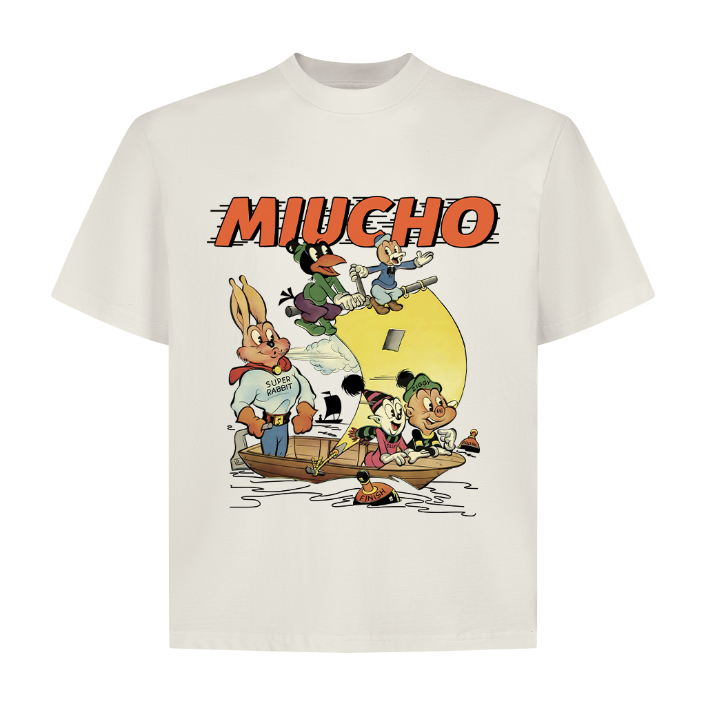 Áo thun boxy hoạt hình 2328 Miucho cổ tròn chất vải cotton 2 chiều cao cấp dày dặn in mix_thumbnail_7