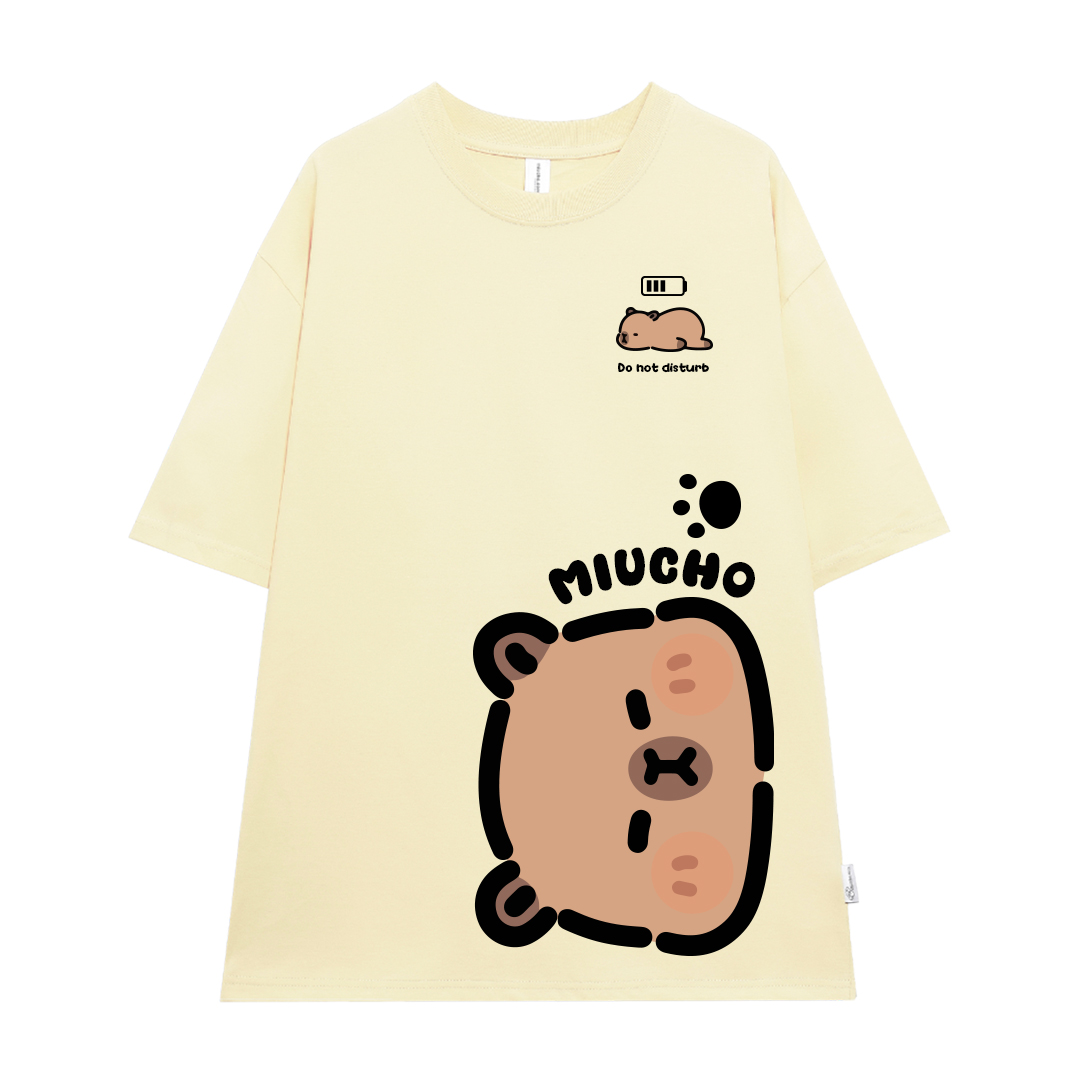 Áo thun Capybara form rộng local brand ATD1222 Miucho tay ngắn cổ tròn in mix_thumbnail_8