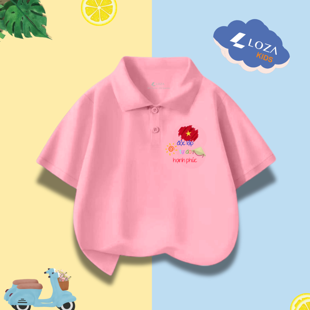 Áo Polo trẻ em  in hình cờ đỏ sao vàng Việt Nam - Loza Kids PL002_thumbnail_10