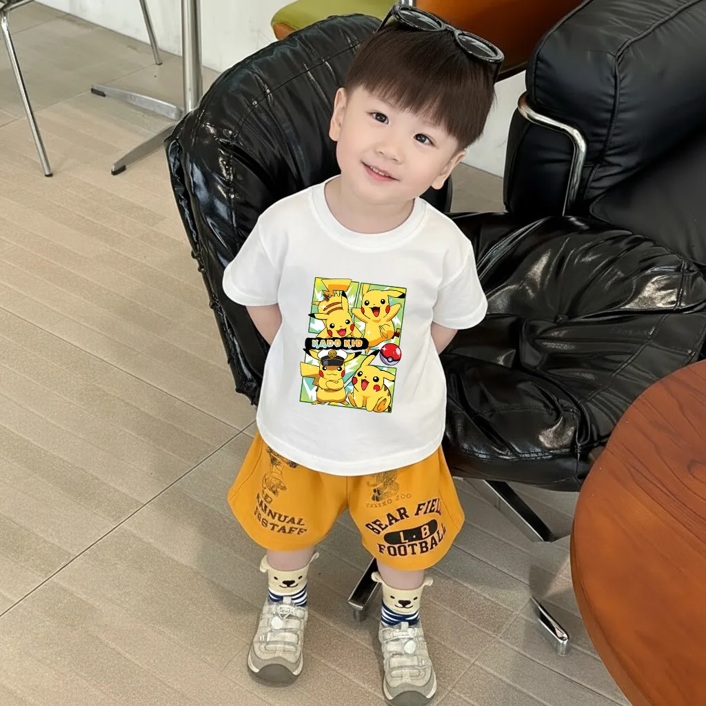 Áo thun bé trai bé gái hoạt hình Kado vải cotton thoáng mát tay ngắn cổ tròn in artwork 2972_thumbnail_5