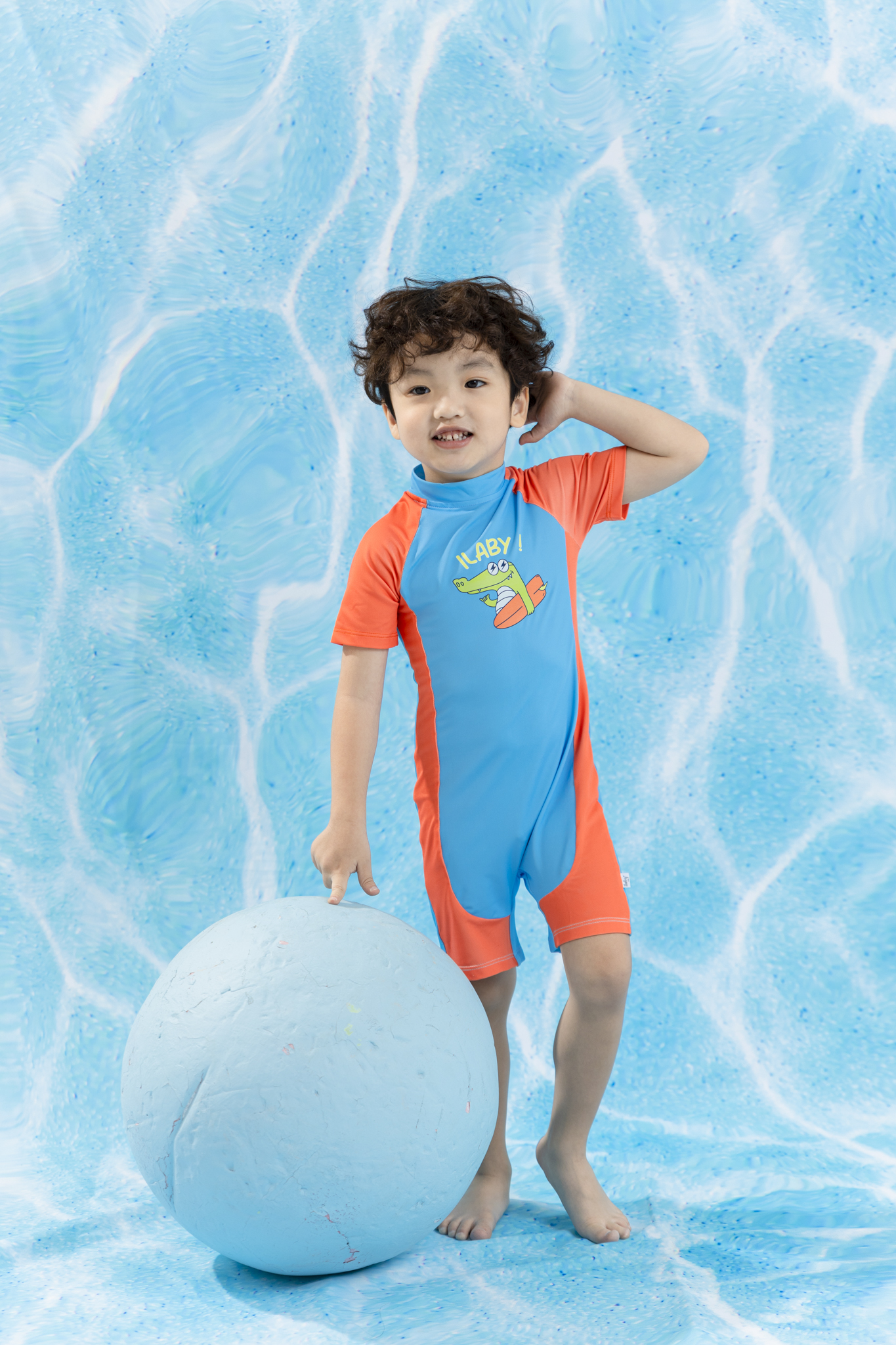 Bộ bơi cộc tay liền đùi phối màu in hình_thumbnail_0