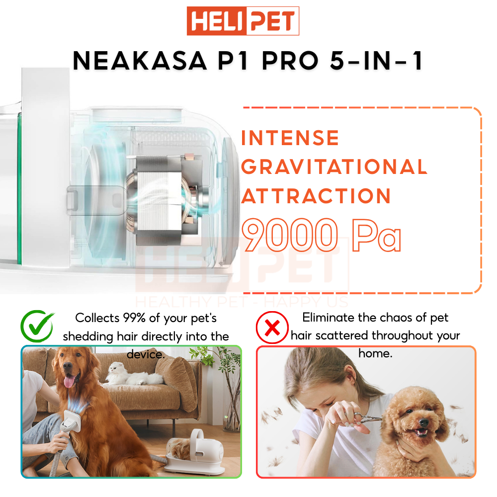 Neakasa P1 Pro 5-in-1 Pet Grooming Vacuum for Dogs Cats_thumbnail_10