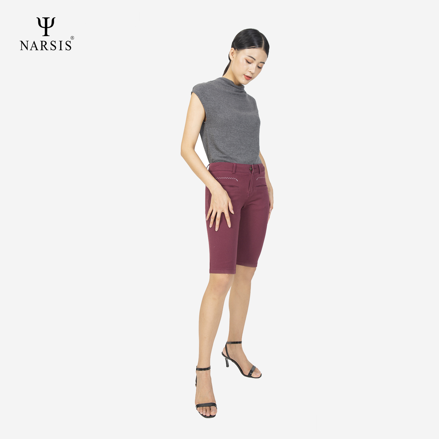 QUẦN LỬNG NỮ P6005 NARSIS VẢI KAKI BỀN, THOẢI MÁI, THỜI TRANG, PHONG CÁCH, THỜI TRANG, PHONG CÁCH_thumbnail_2