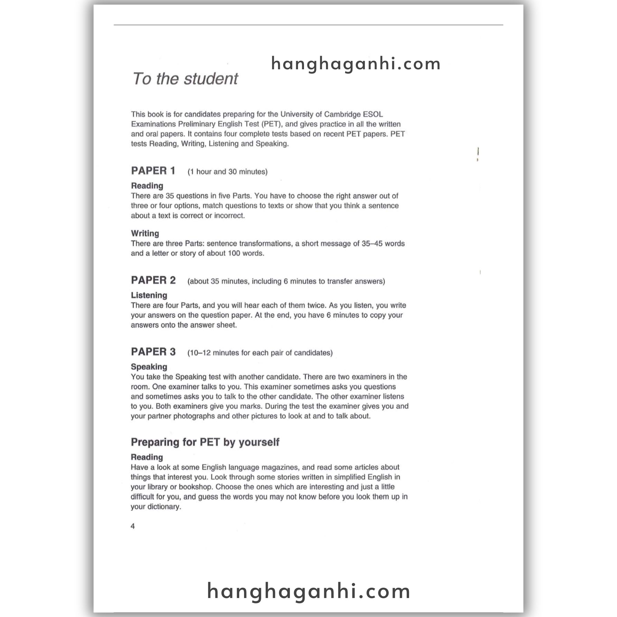 [Sách] Cambridge English Preliminary – Preliminary English Test (PET) 4 With Answers_thumbnail_5