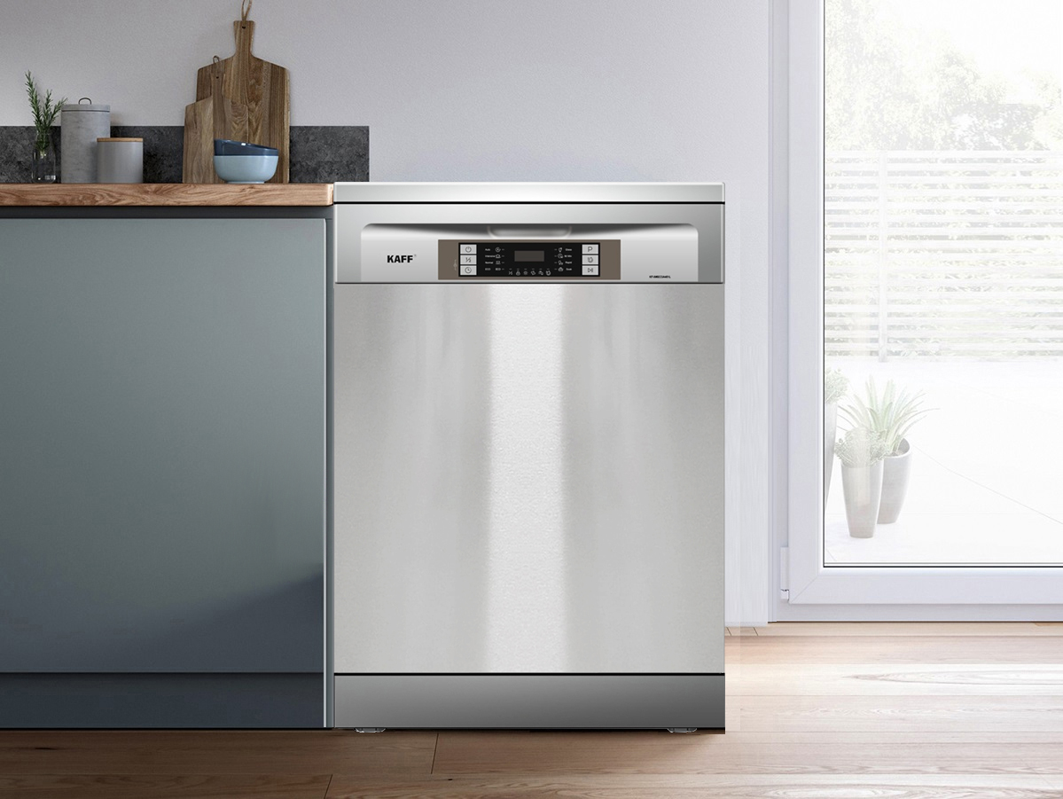 Máy rửa bát Kaff KF-W60C3A401L có thiết kế hình chữ nhật dọc