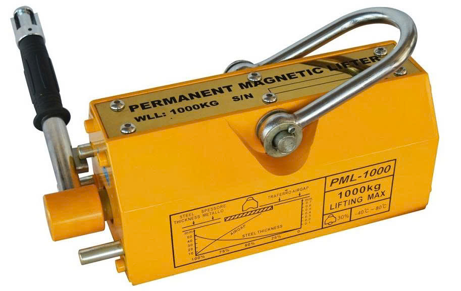 Nam châm nâng tay gạt 200kgs – Nam châm nâng cẩu hàng hoá.