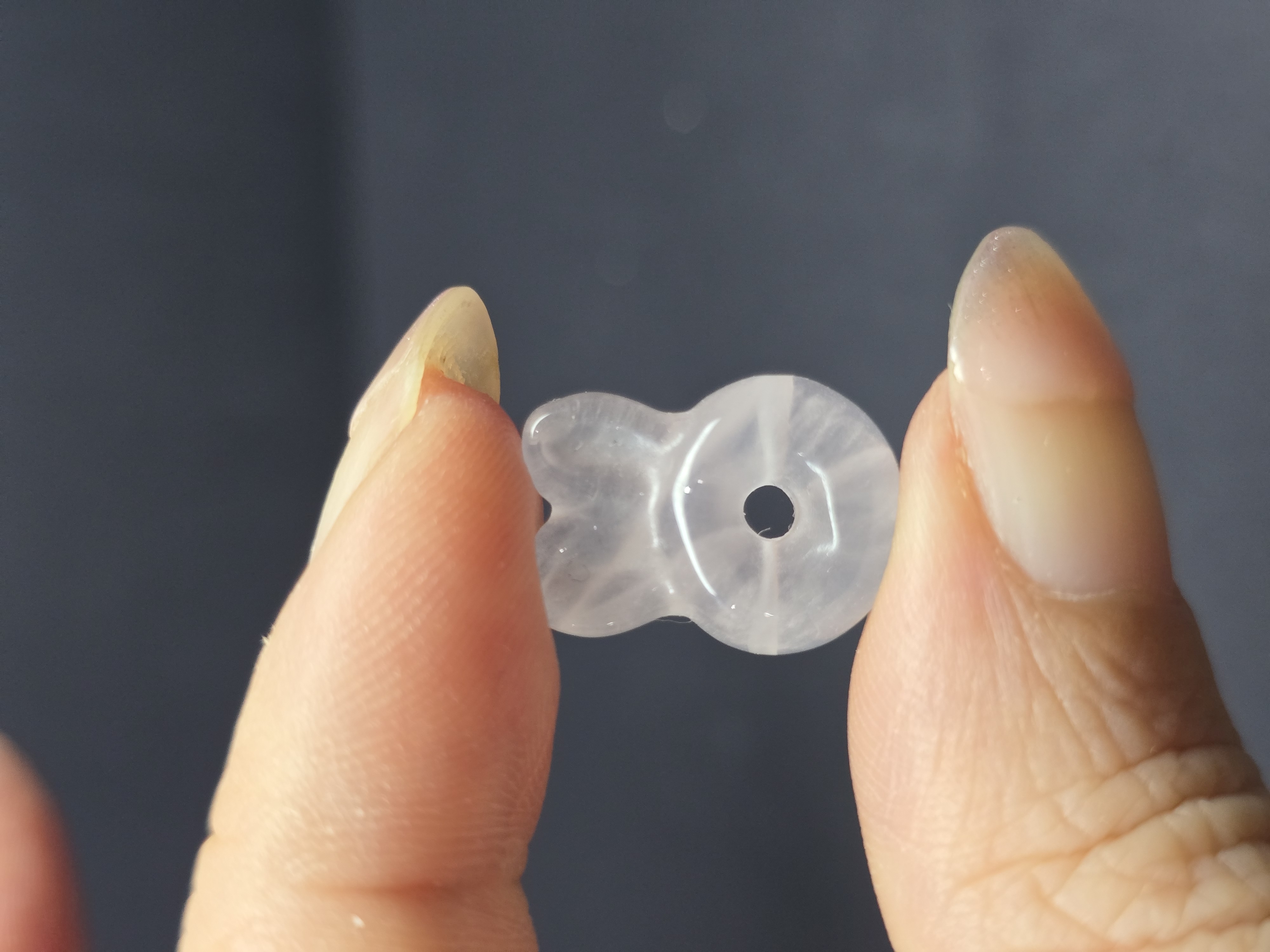 Charm Hạt Lẻ Thạch Anh Hồng - Thỏ (Đã Xỏ Lỗ - Bán Lẻ 1 Viên)