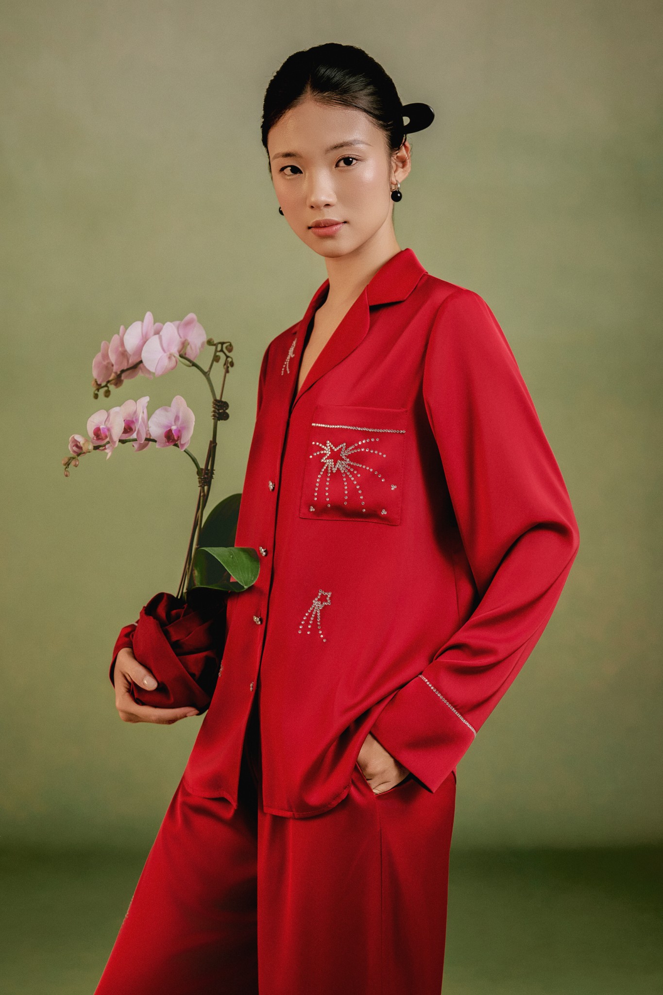 Bộ Lụa Áo Dài Tay, Quần Dài BN655_thumbnail_7