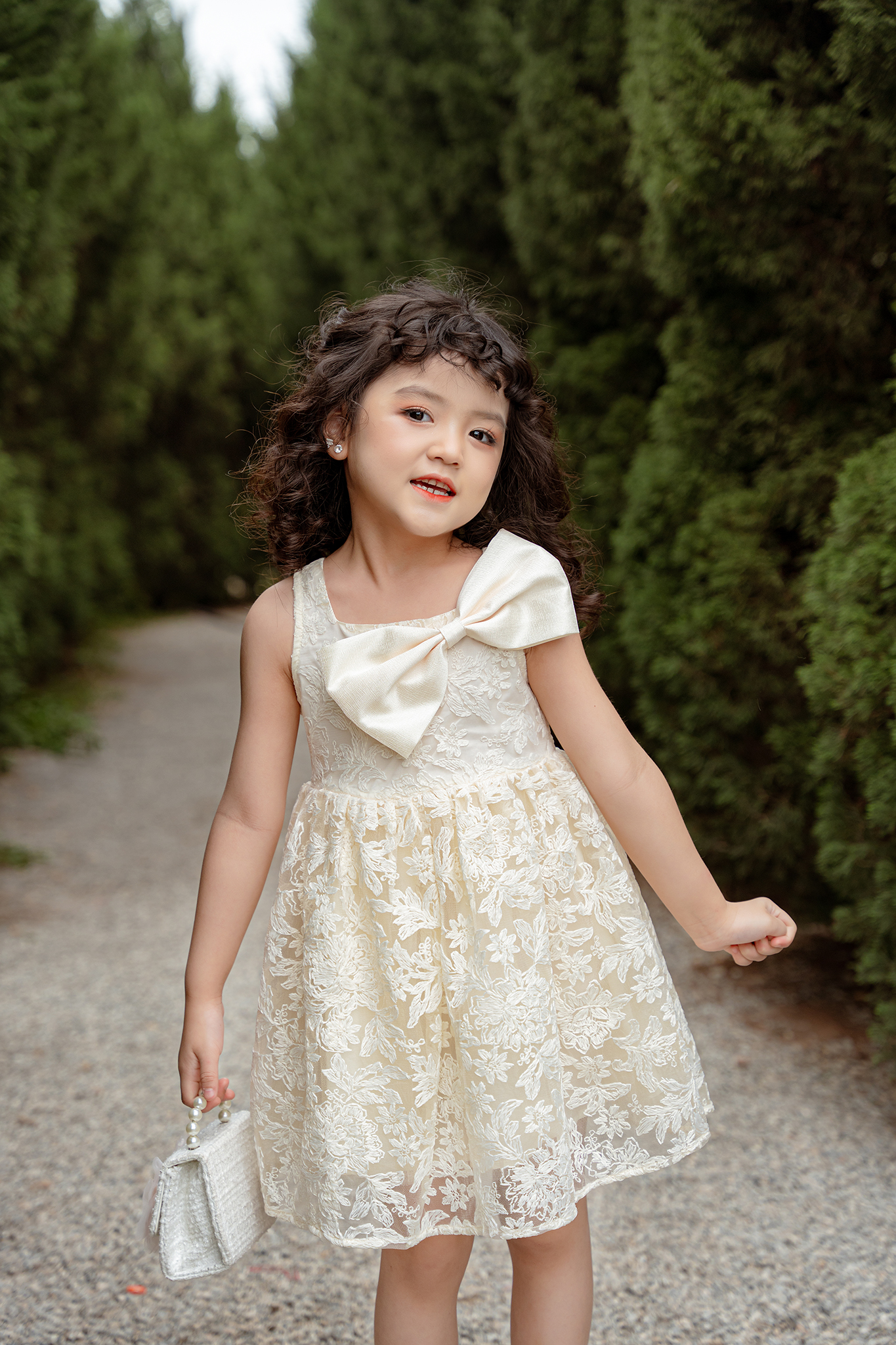 Váy sát nách cổ vuông vai nơ lệch_thumbnail_1