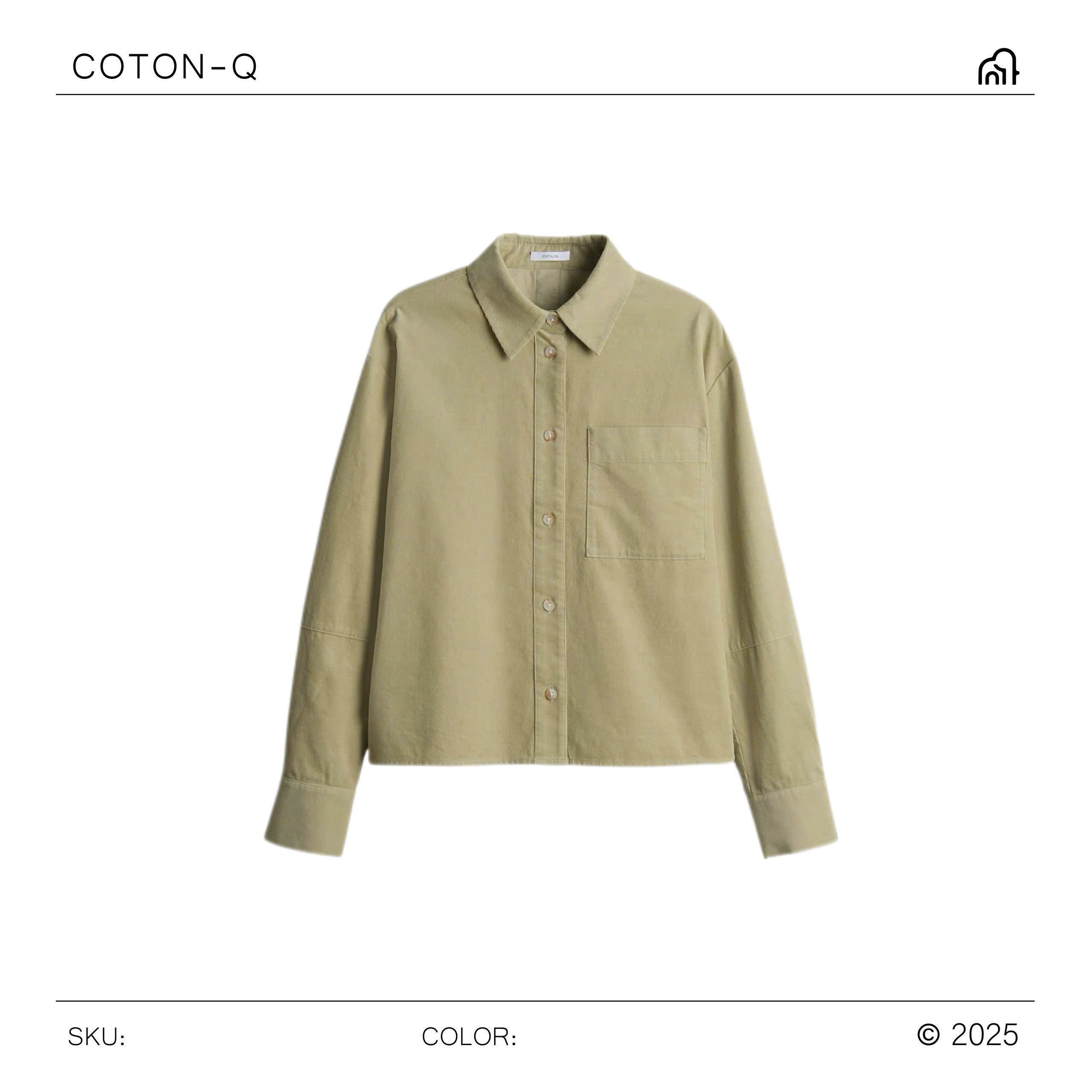 HA16 - Áo somi tay dài gân ( XANH )