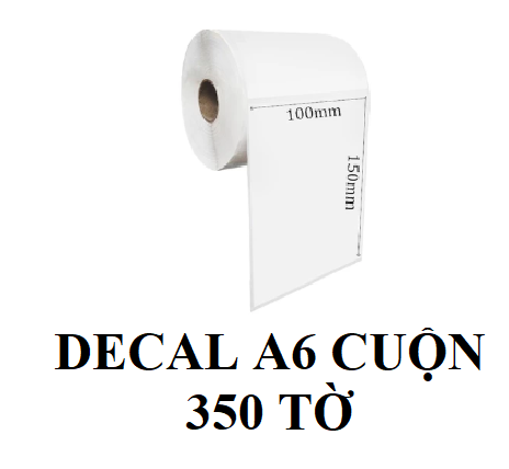 Giấy in decal nhiệt  A6 (cuộn)