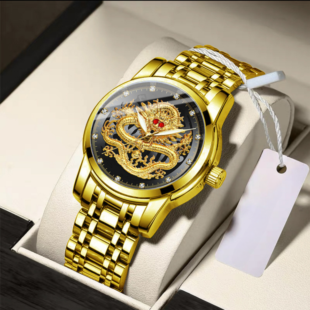 Đồng Hồ Nam Mặt Rồng 3D Mắt Đỏ Dây Hợp Kim Cao Cấp_thumbnail_8