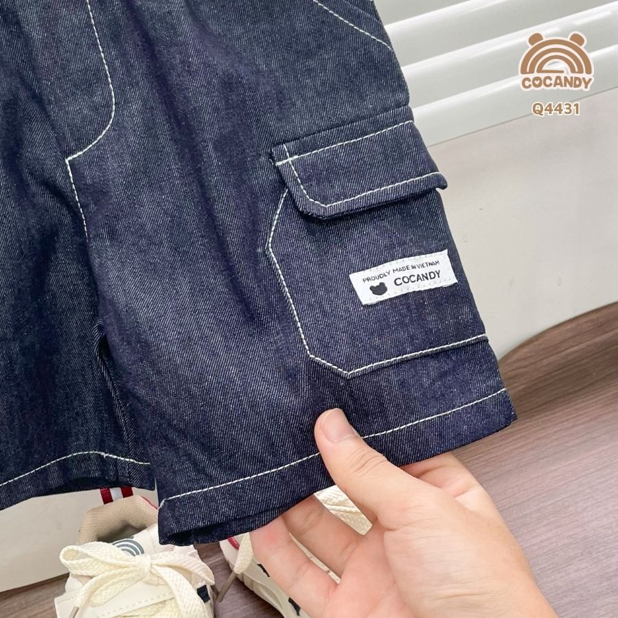 Quần cộc XANH jeans túi ốp cạnh_thumbnail_5